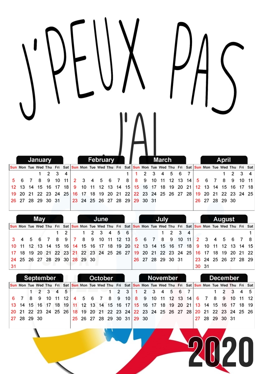 Je peux pas jai boules lyonnaise für A3 Fotokalender 30x43cm