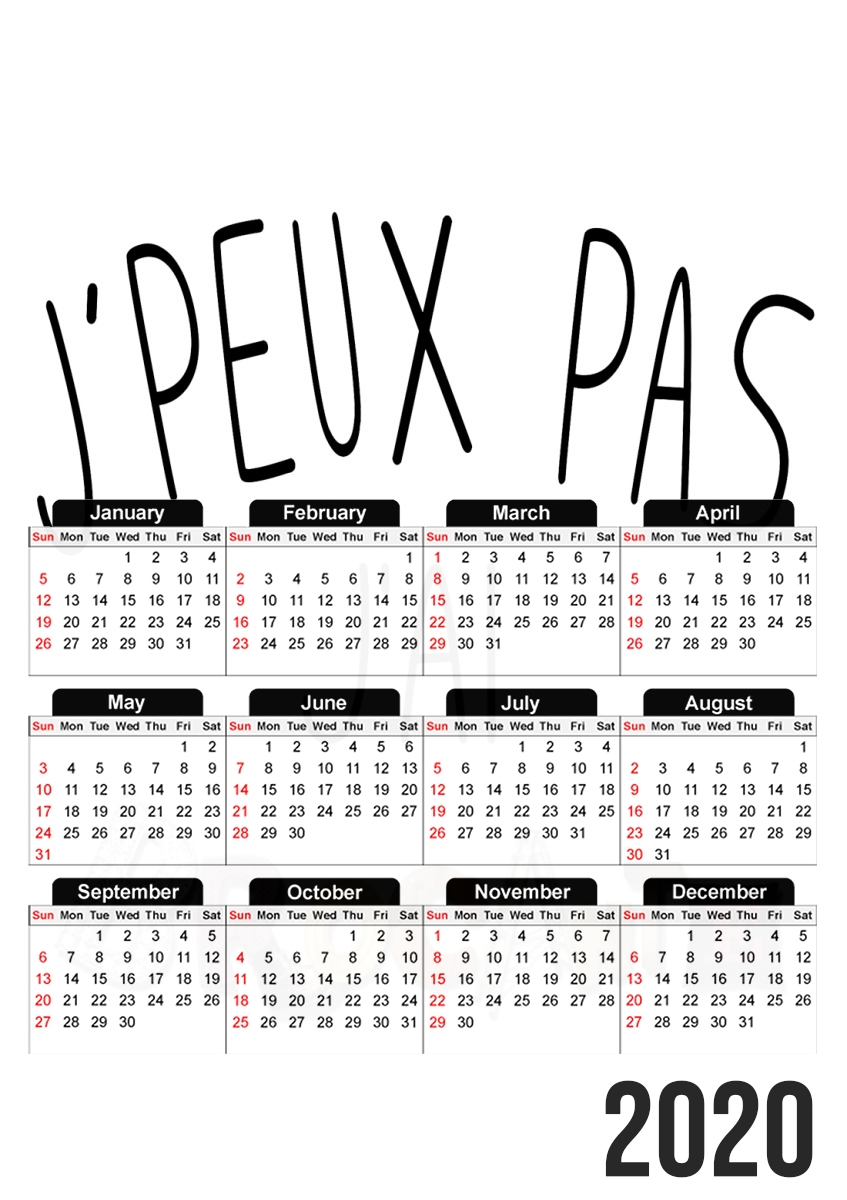 Je peux pas jai brocante für A3 Fotokalender 30x43cm