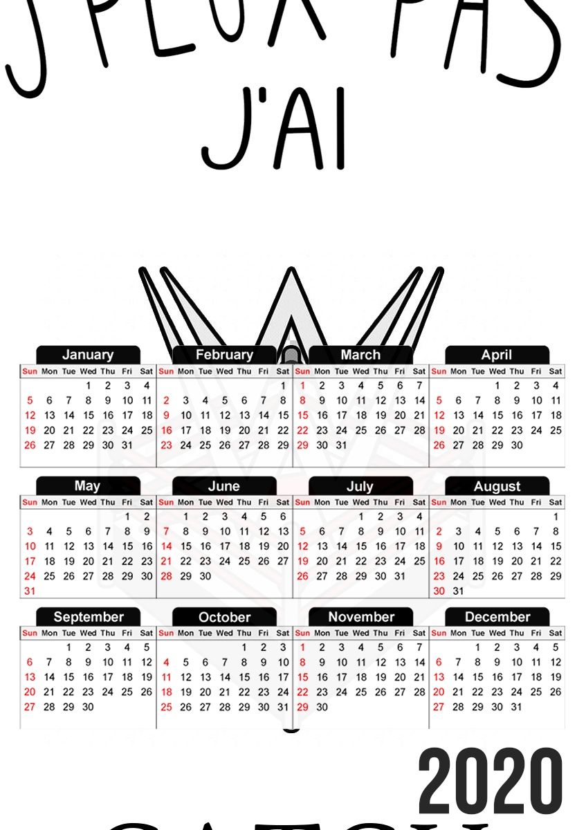 Je peux pas jai catch Ring für A3 Fotokalender 30x43cm