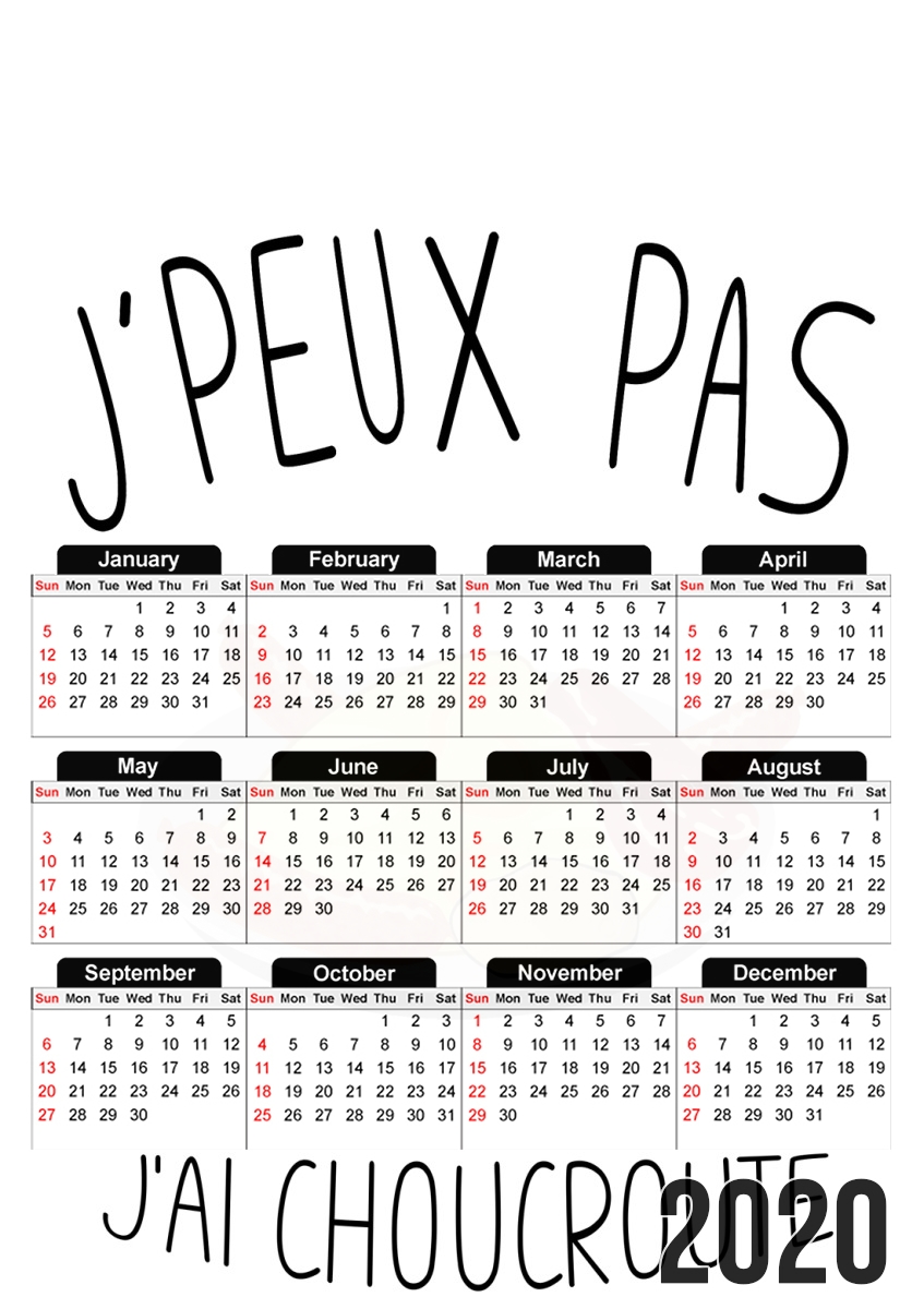 Je peux pas jai choucroute für A3 Fotokalender 30x43cm