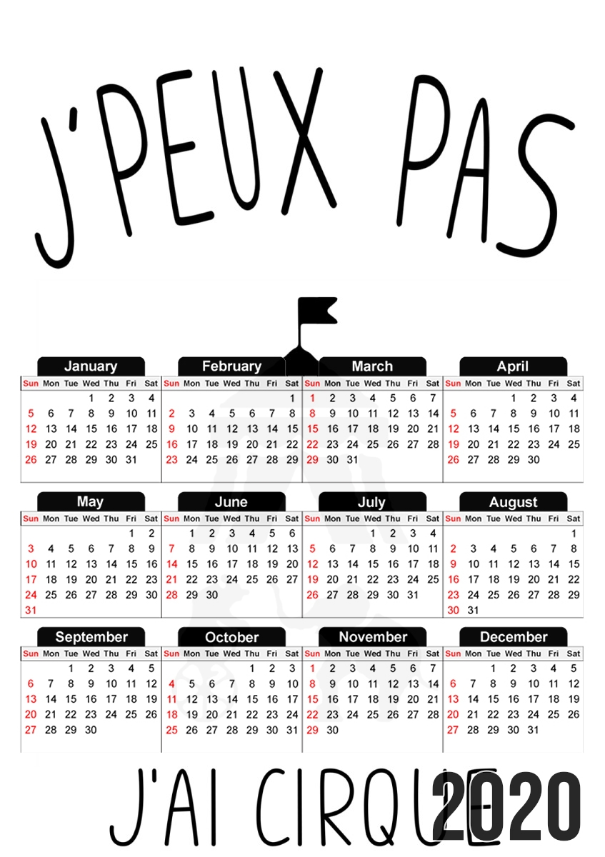 Je peux pas jai cirque für A3 Fotokalender 30x43cm