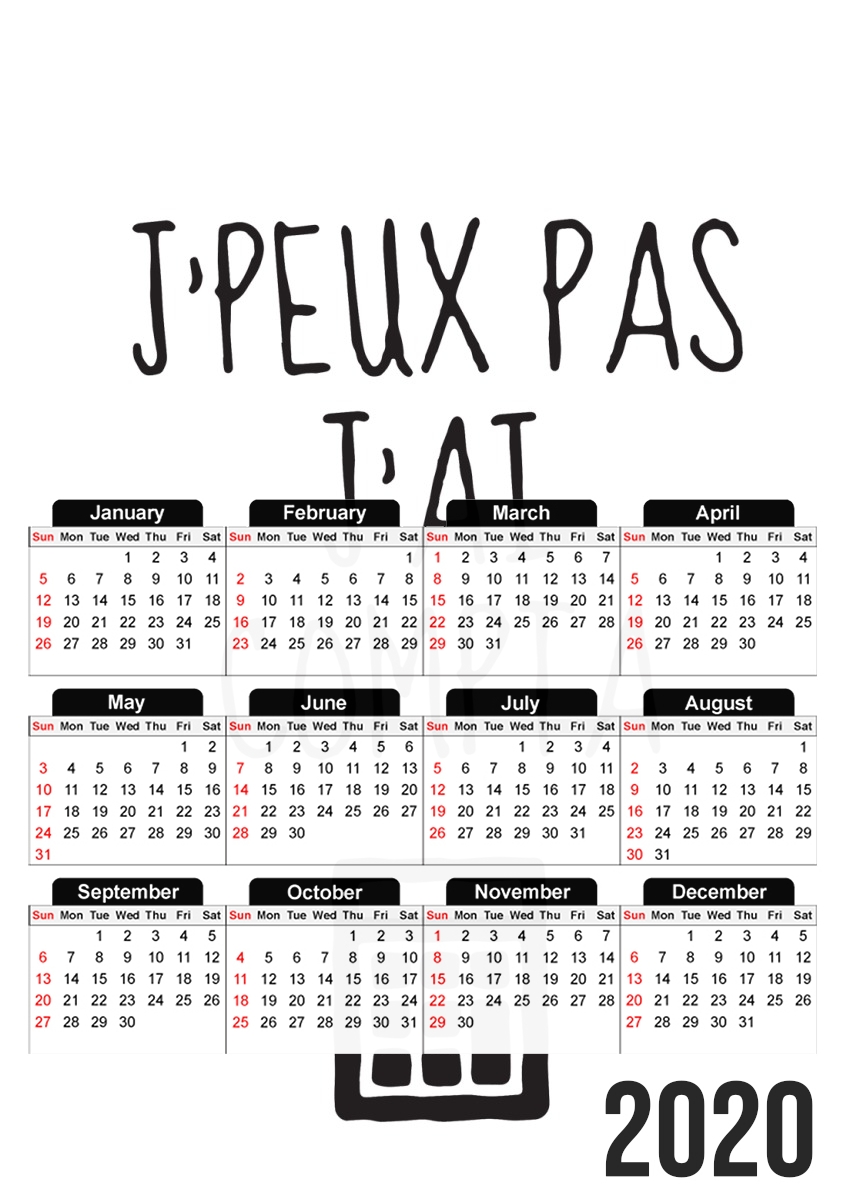 Je peux pas jai compta für A3 Fotokalender 30x43cm