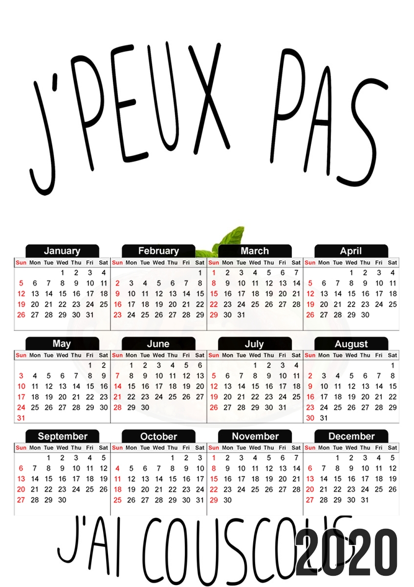 Je peux pas jai couscous für A3 Fotokalender 30x43cm