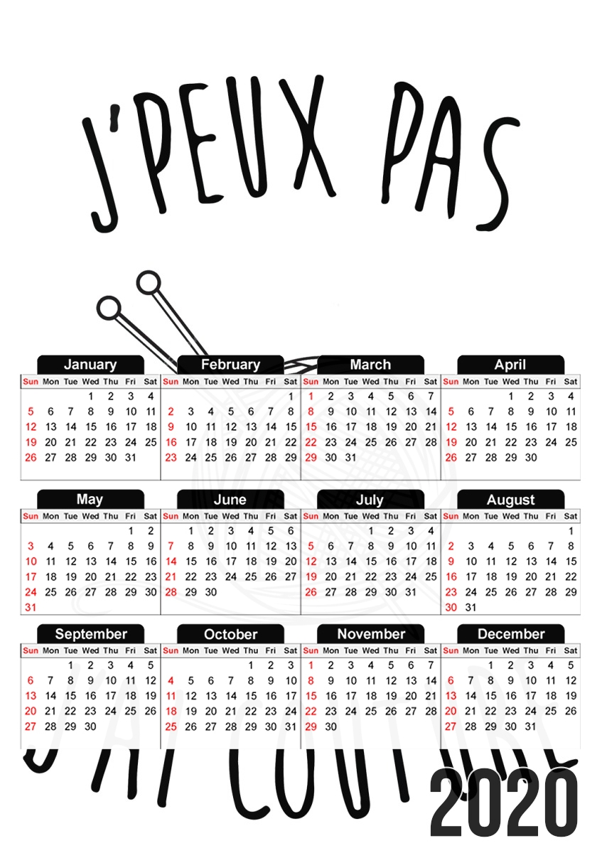 Je peux pas jai couture für A3 Fotokalender 30x43cm