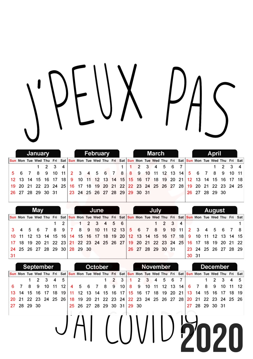 Je peux pas jai Covid 19 für A3 Fotokalender 30x43cm