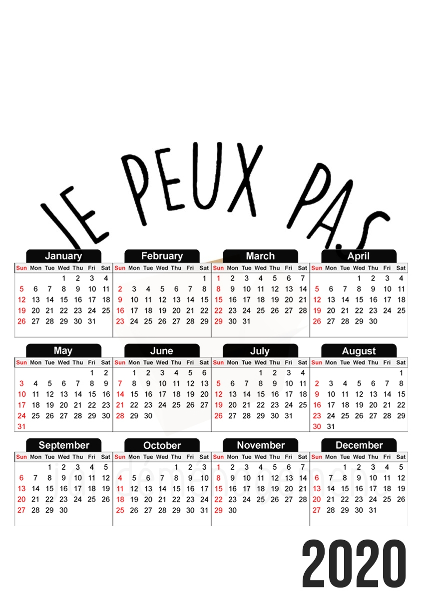 Je peux pas jai demenagement für A3 Fotokalender 30x43cm