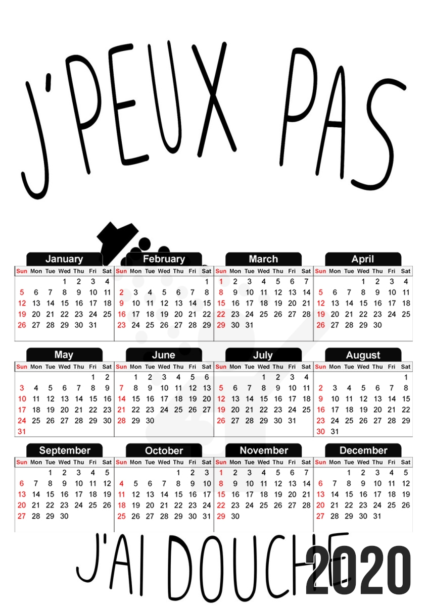 Je peux pas jai douche für A3 Fotokalender 30x43cm