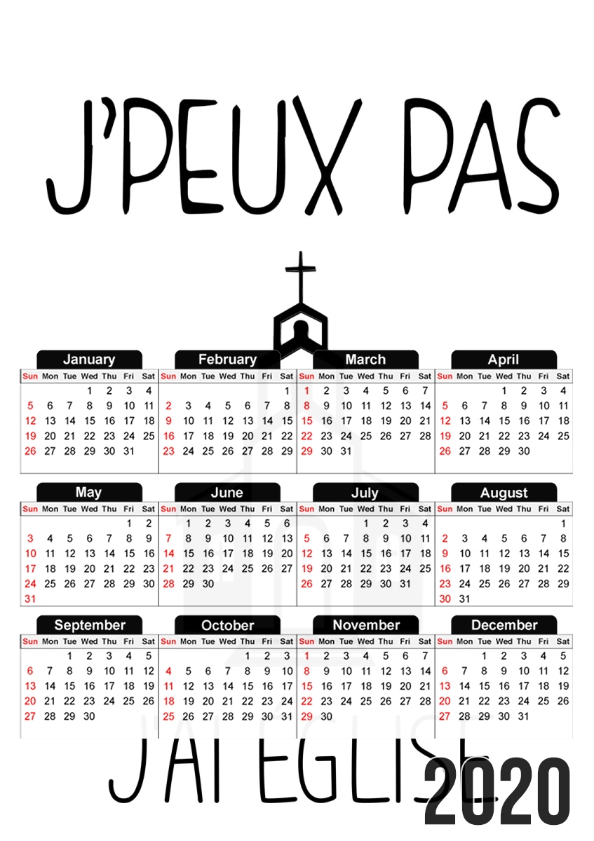 Je peux pas jai eglise für A3 Fotokalender 30x43cm