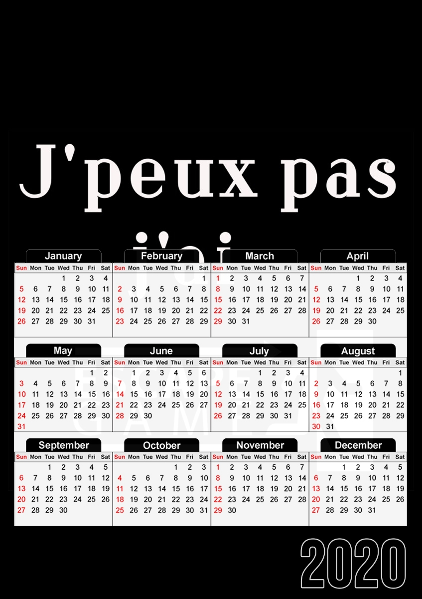 Je peux pas jai escape game für A3 Fotokalender 30x43cm