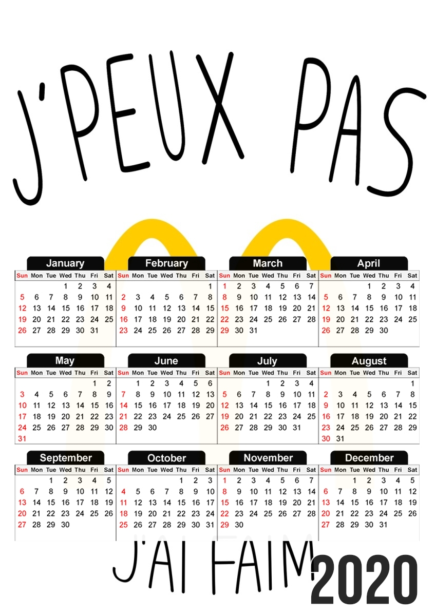 Je peux pas jai faim McDonalds für A3 Fotokalender 30x43cm