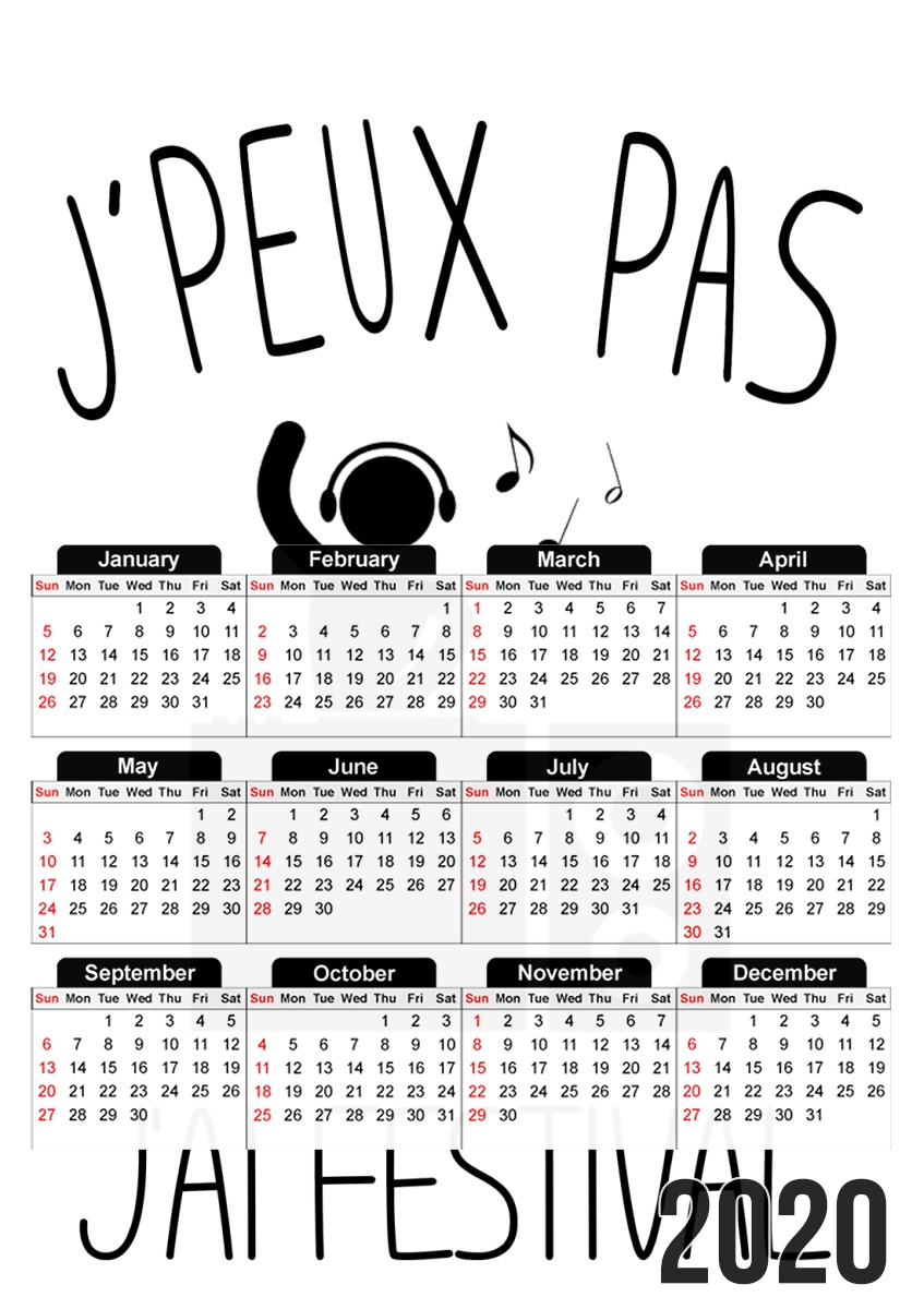 Je peux pas jai festival für A3 Fotokalender 30x43cm