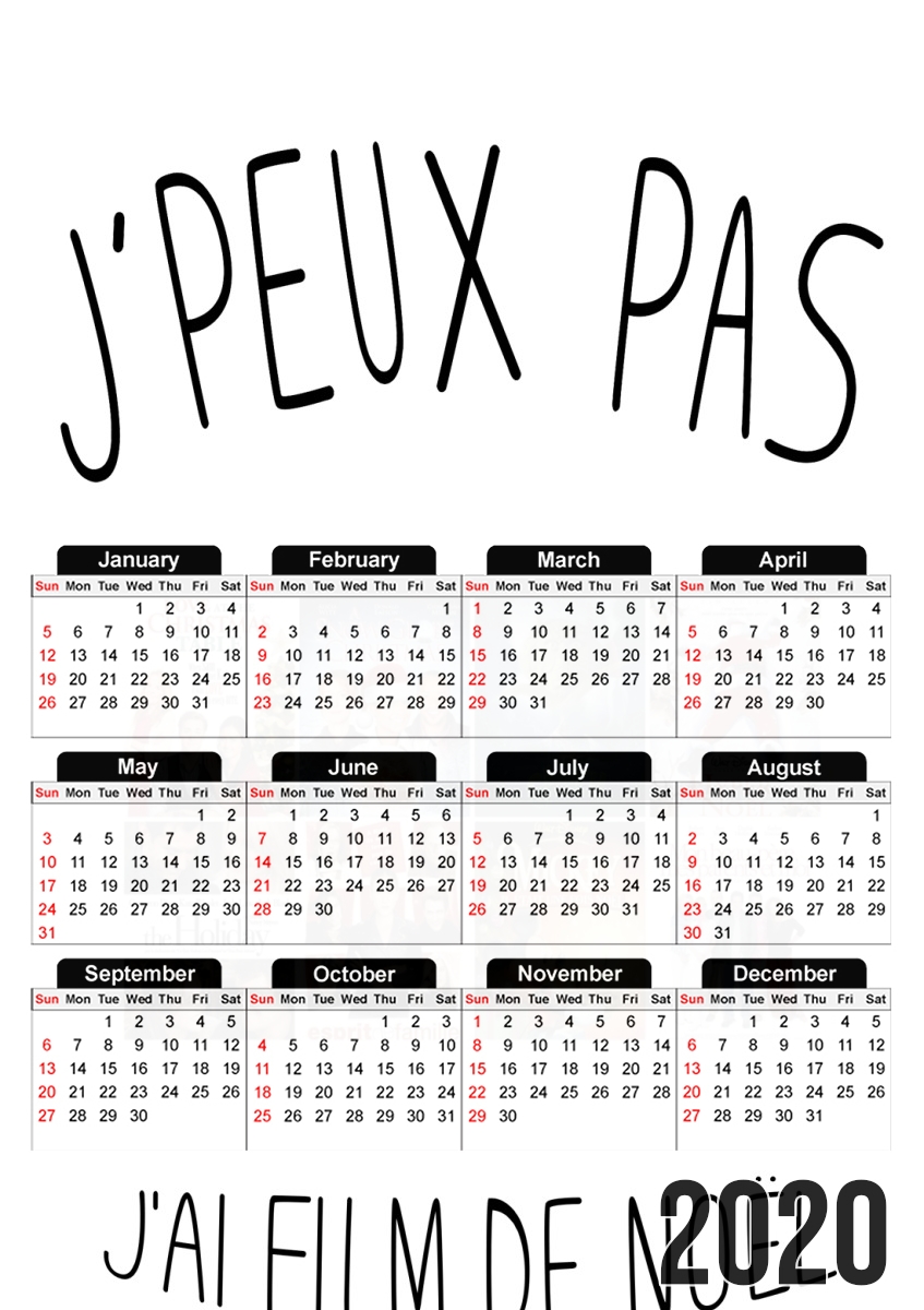 Je peux pas jai film de noel für A3 Fotokalender 30x43cm