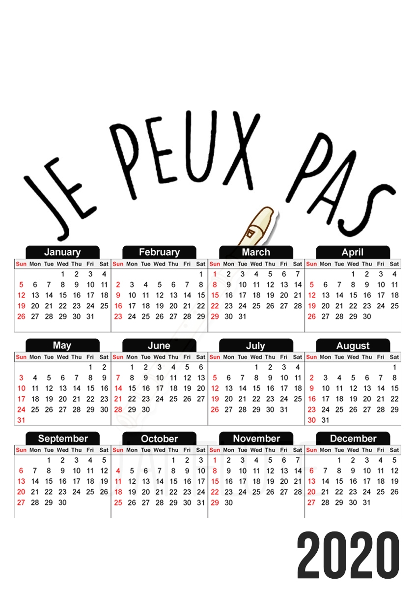 Je peux pas jai flute für A3 Fotokalender 30x43cm