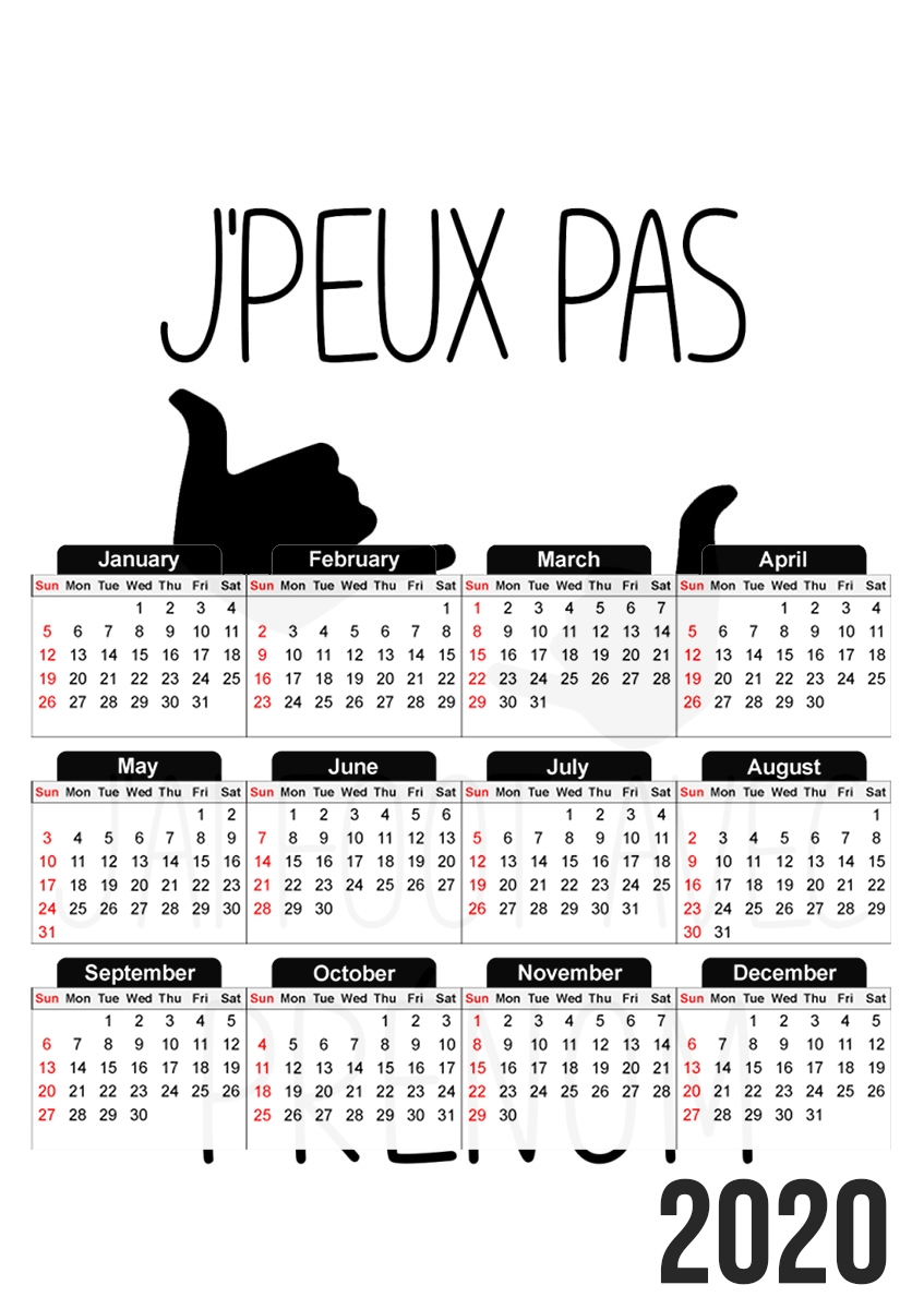 Je peux pas jai foot avec für A3 Fotokalender 30x43cm