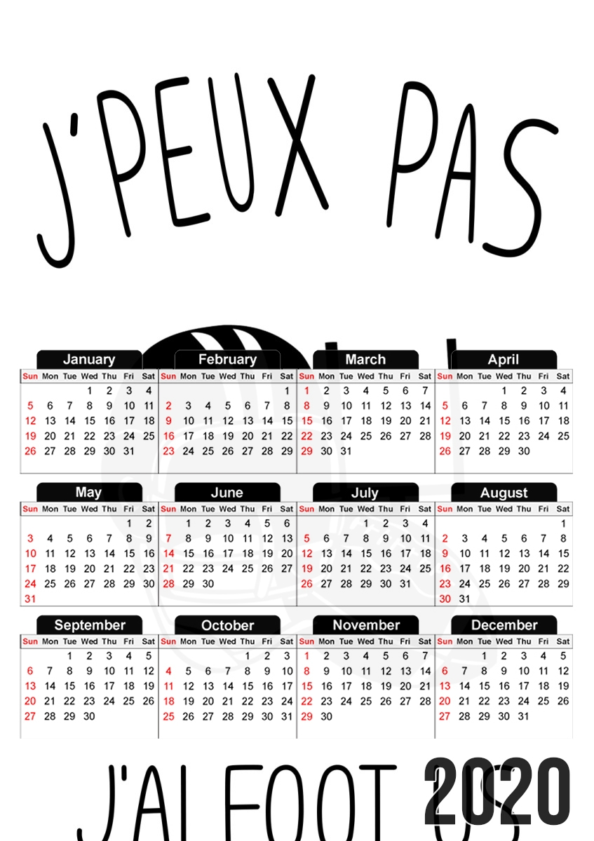 Je peux pas jai Foot US für A3 Fotokalender 30x43cm