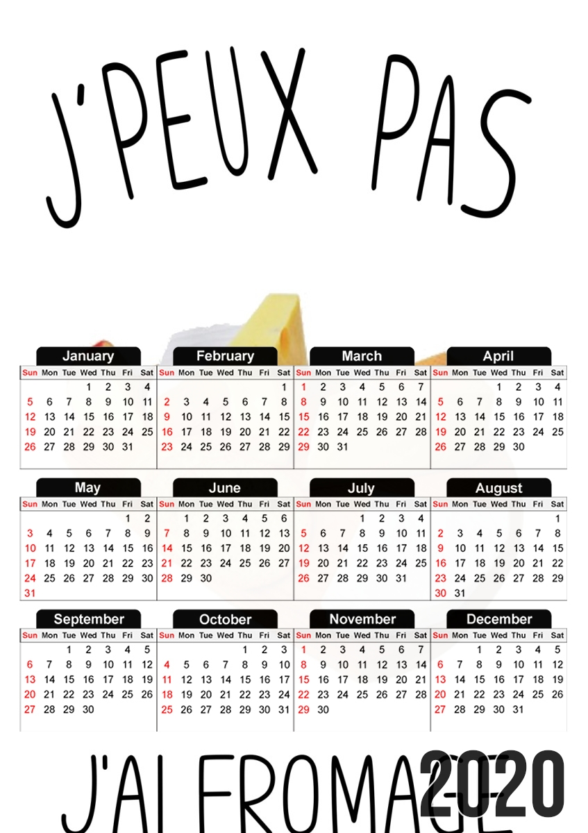 Je peux pas jai fromage für A3 Fotokalender 30x43cm