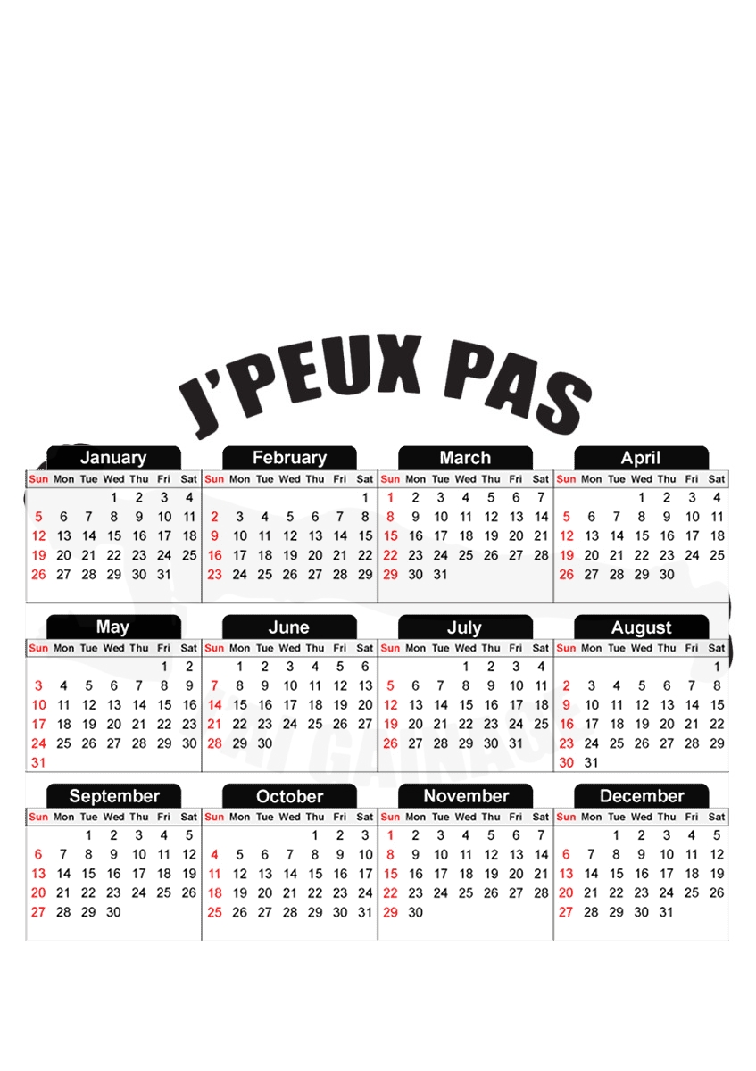 Je peux pas jai gainage für A3 Fotokalender 30x43cm