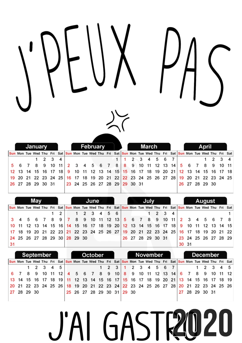 Je peux pas jai gastro für A3 Fotokalender 30x43cm