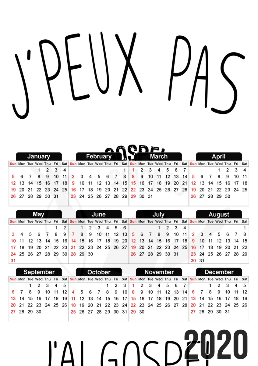 Je peux pas jai gospel für A3 Fotokalender 30x43cm