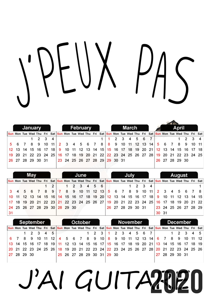 Je peux pas jai guitare für A3 Fotokalender 30x43cm