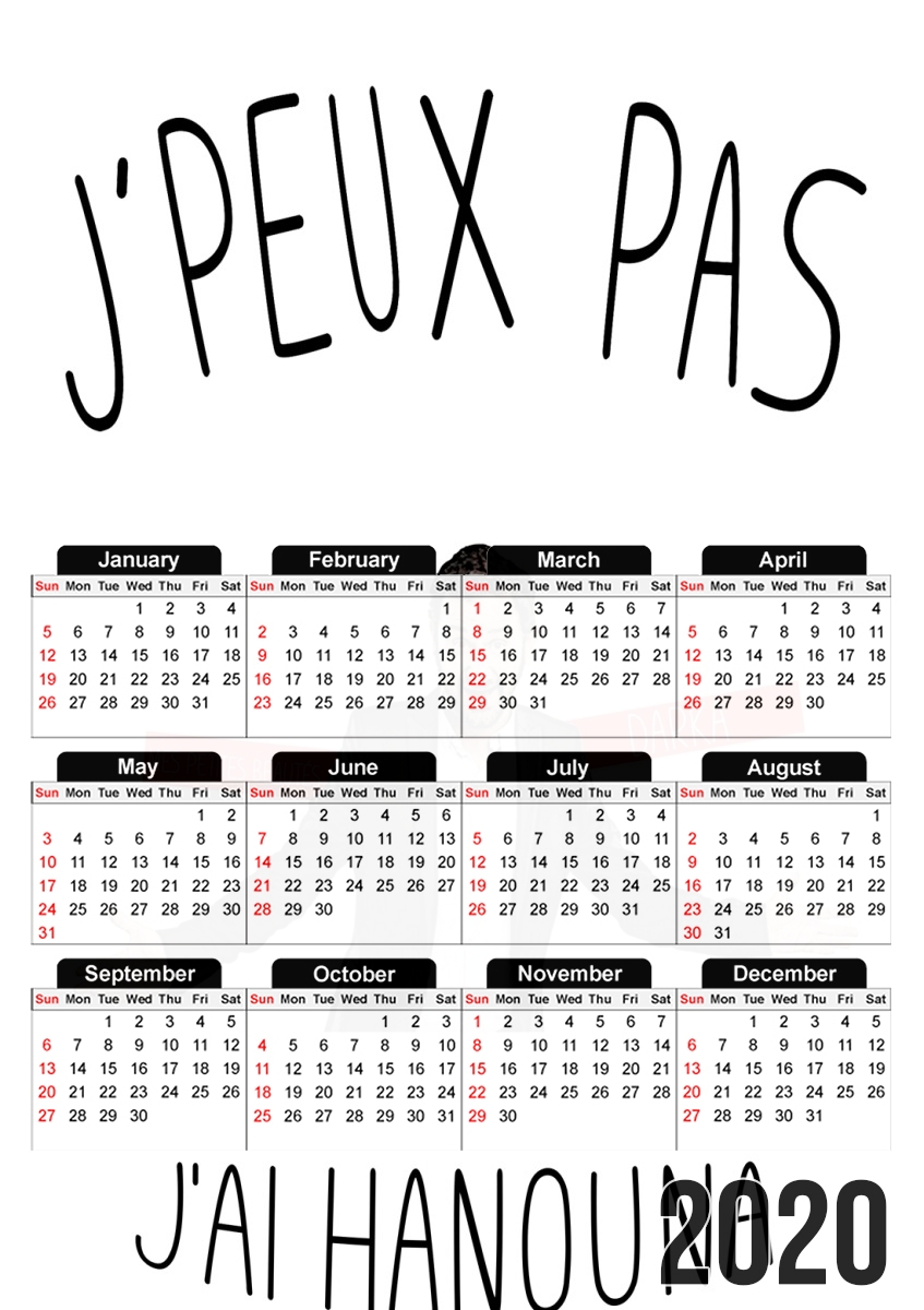 Je peux pas jai Hanouna für A3 Fotokalender 30x43cm