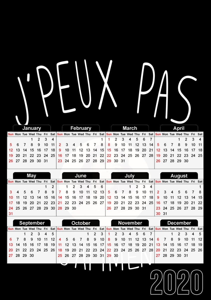 Je peux pas jai Imen für A3 Fotokalender 30x43cm