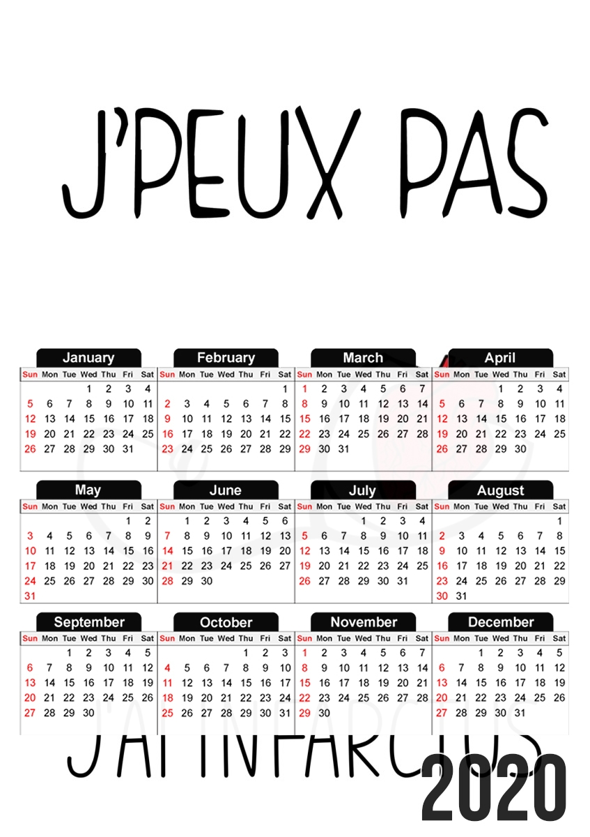 Je peux pas jai infarctus Maladie du coeur für A3 Fotokalender 30x43cm