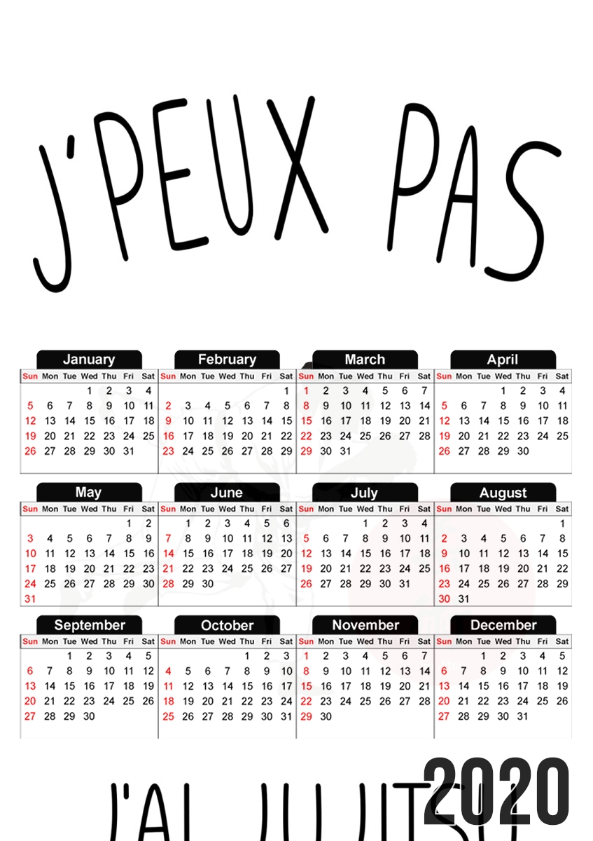 Je peux pas jai jujitsu für A3 Fotokalender 30x43cm