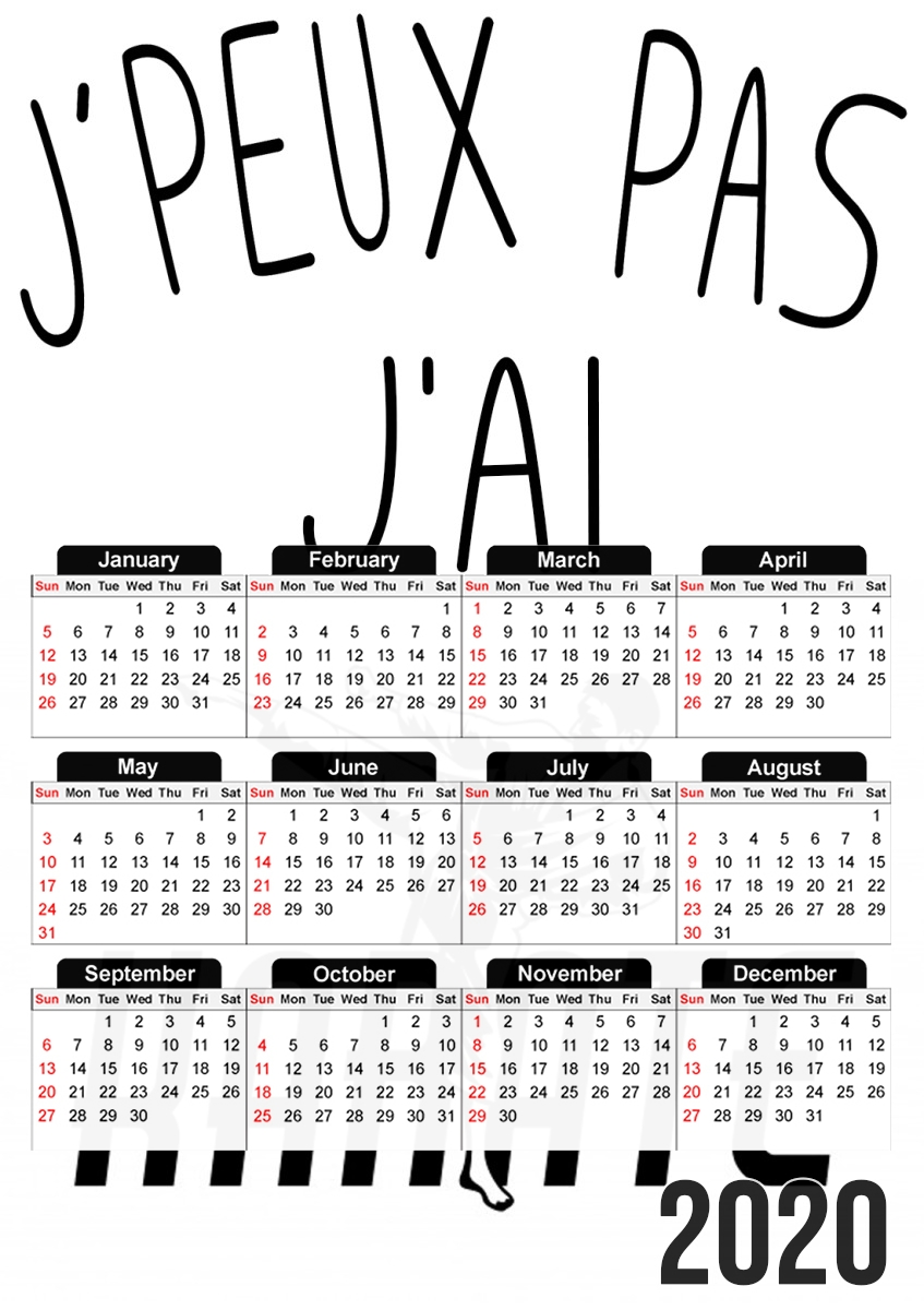 Je peux pas jai Karate für A3 Fotokalender 30x43cm