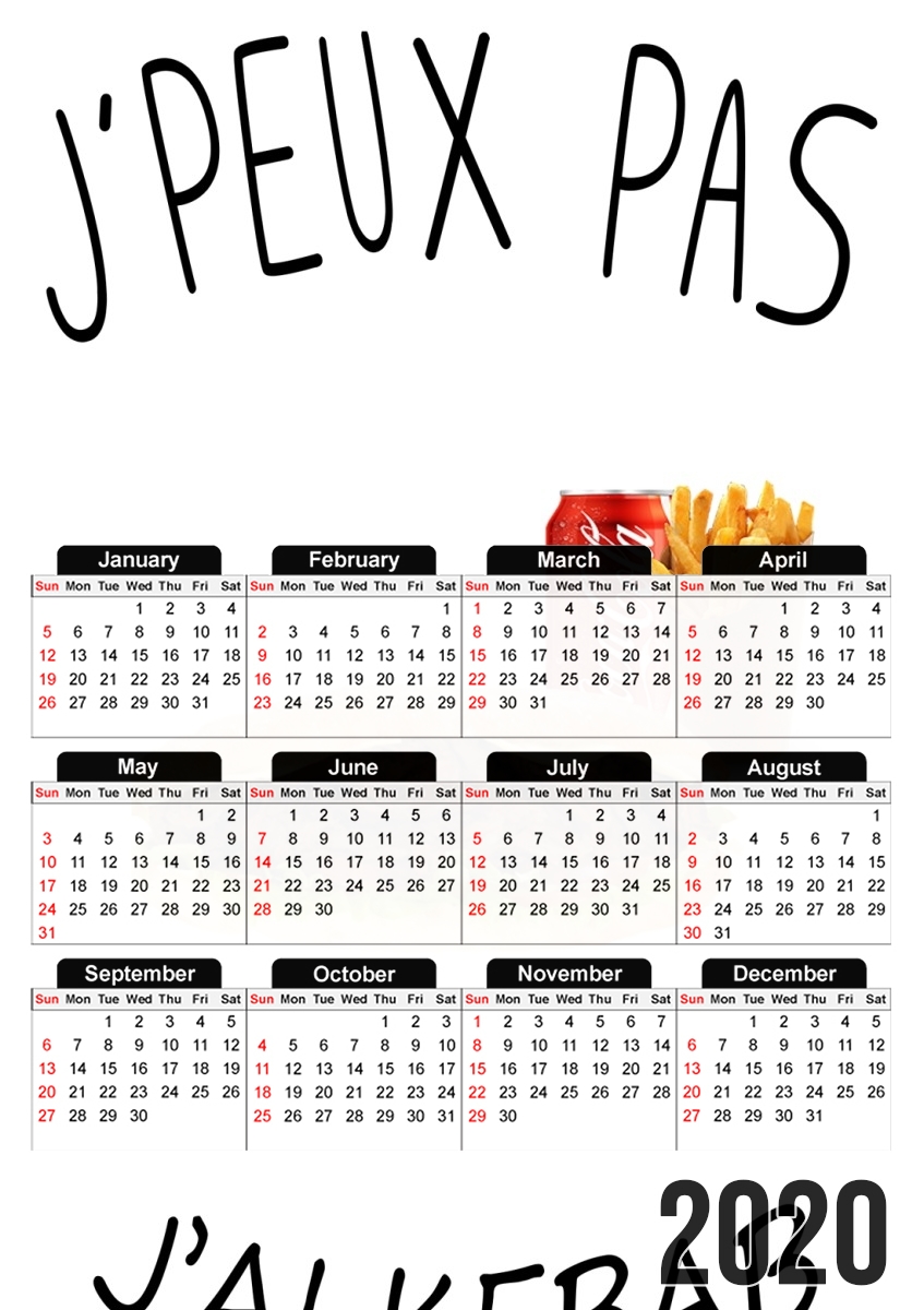 Je peux pas jai kebab für A3 Fotokalender 30x43cm