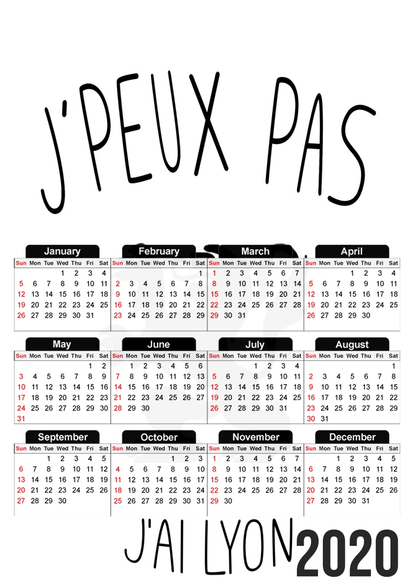 Je peux pas jai Lyon für A3 Fotokalender 30x43cm