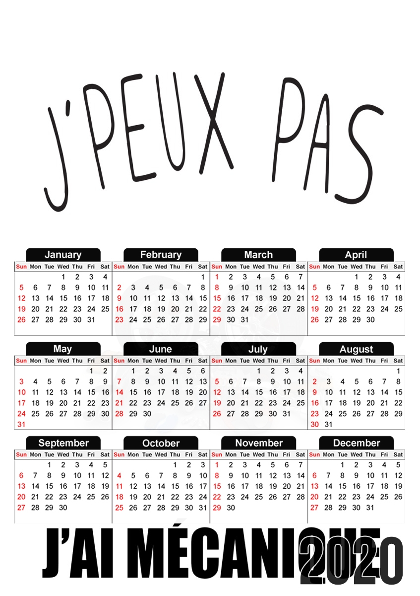 Je peux pas jai mecanique für A3 Fotokalender 30x43cm