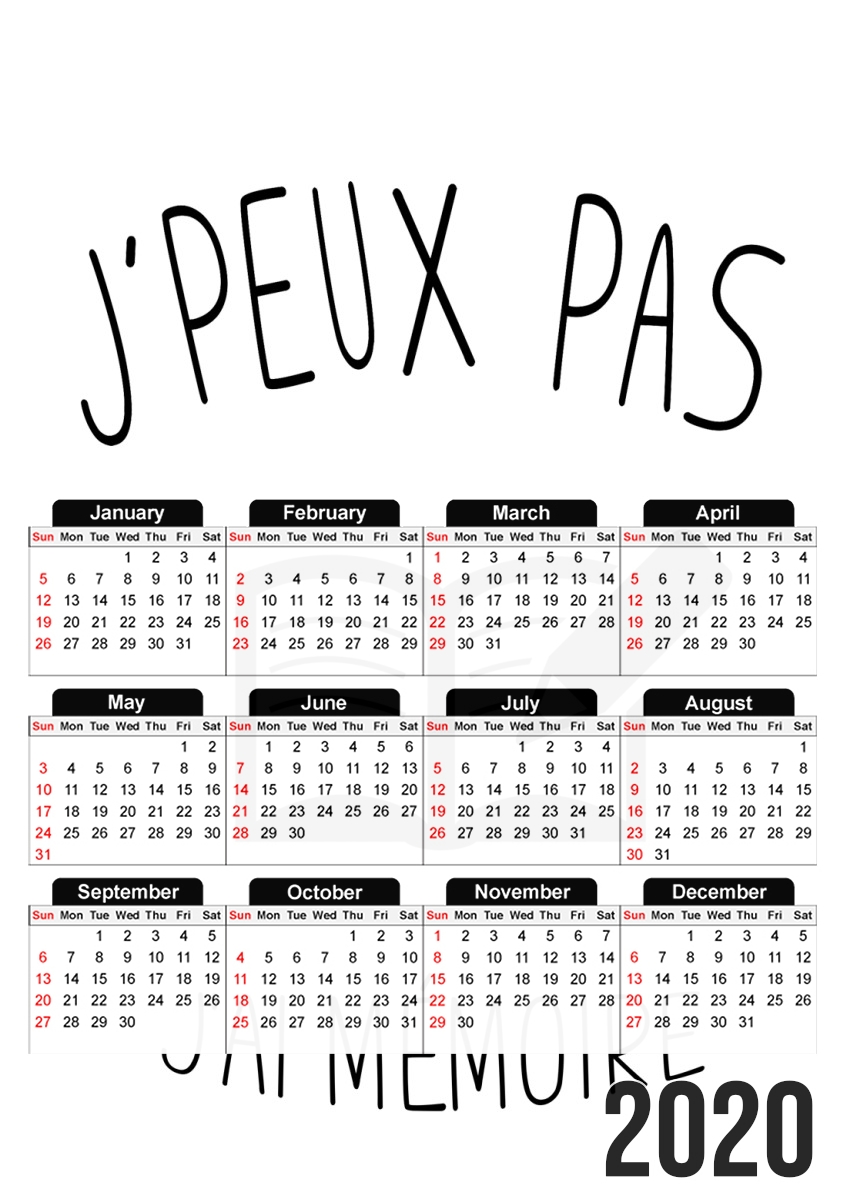 Je peux pas jai memoire für A3 Fotokalender 30x43cm