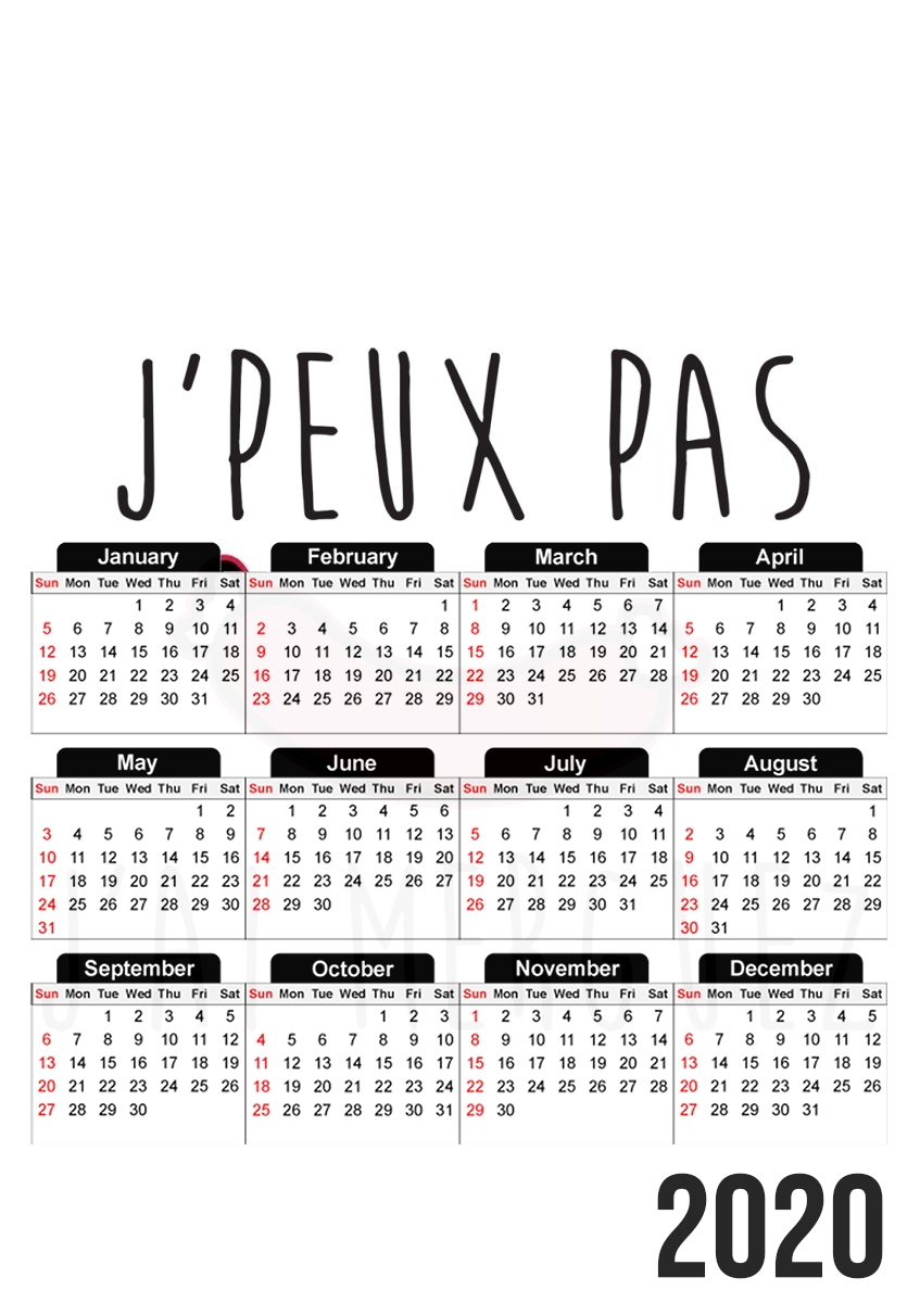 Je peux pas jai merguez für A3 Fotokalender 30x43cm