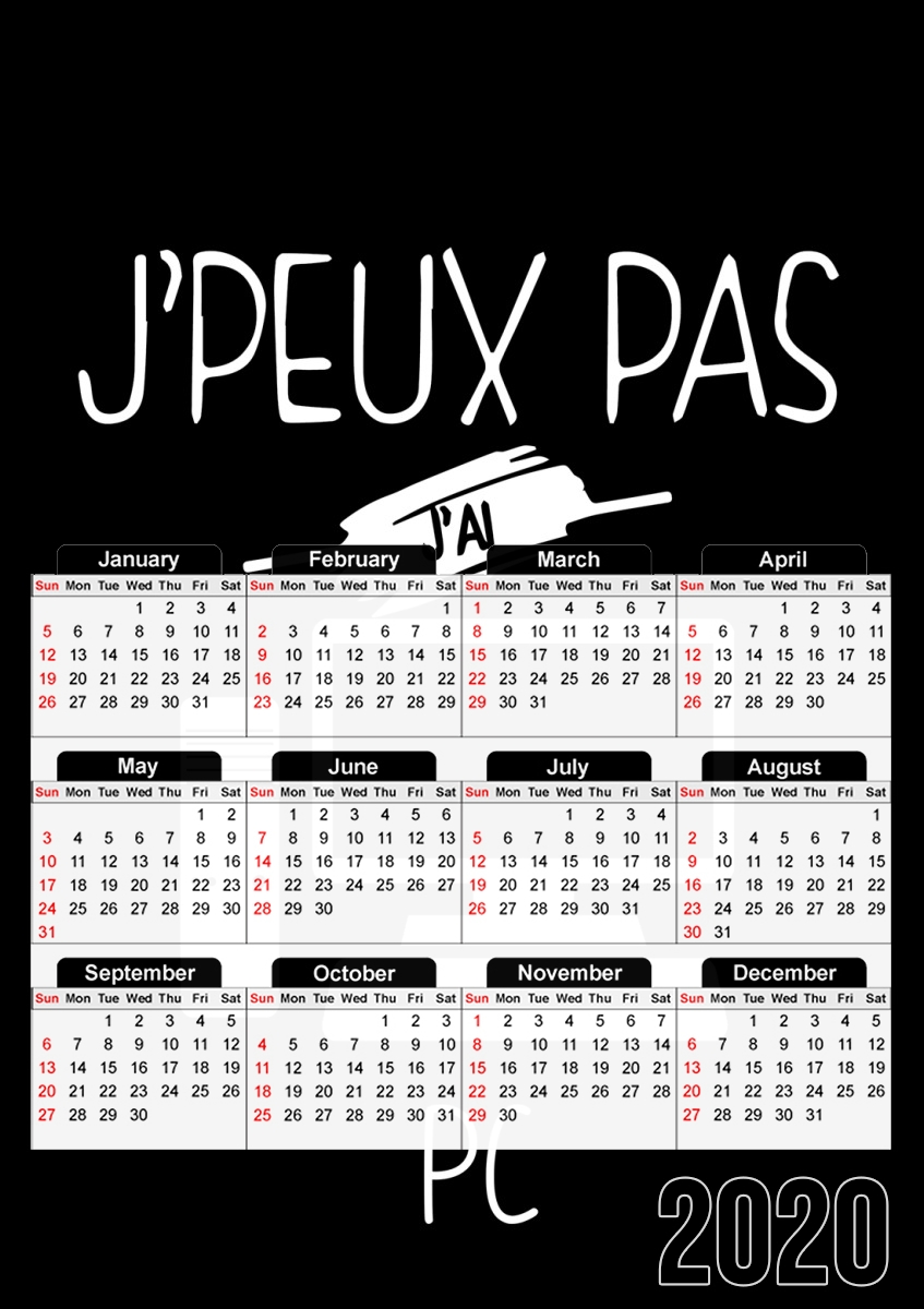 Je peux pas jai PC für A3 Fotokalender 30x43cm