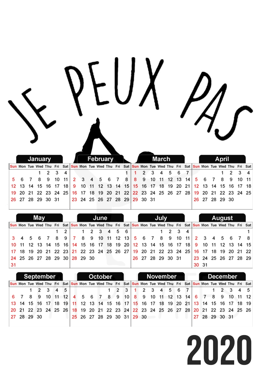 Je peux pas jai pilates für A3 Fotokalender 30x43cm