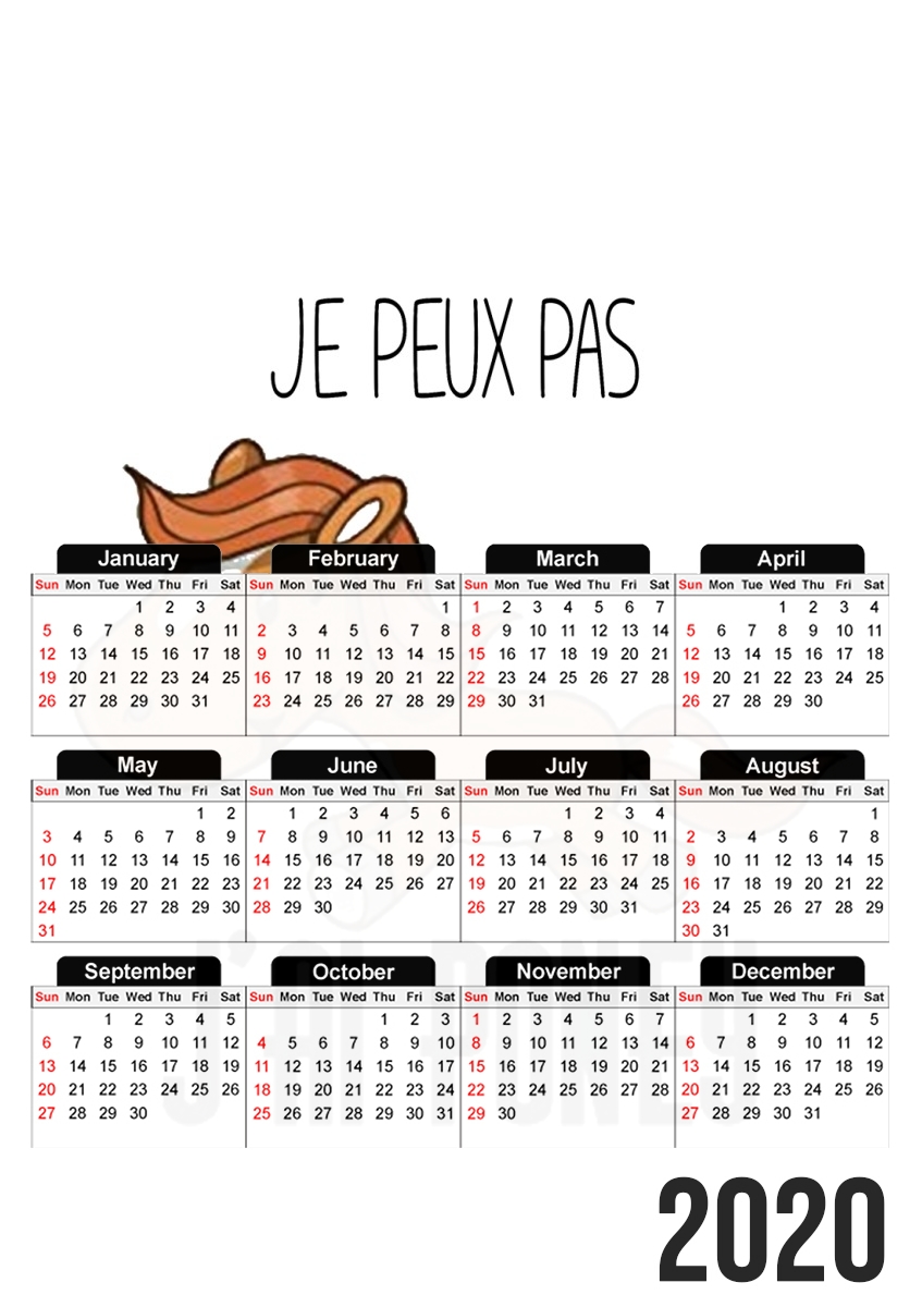 Je peux pas jai poney für A3 Fotokalender 30x43cm