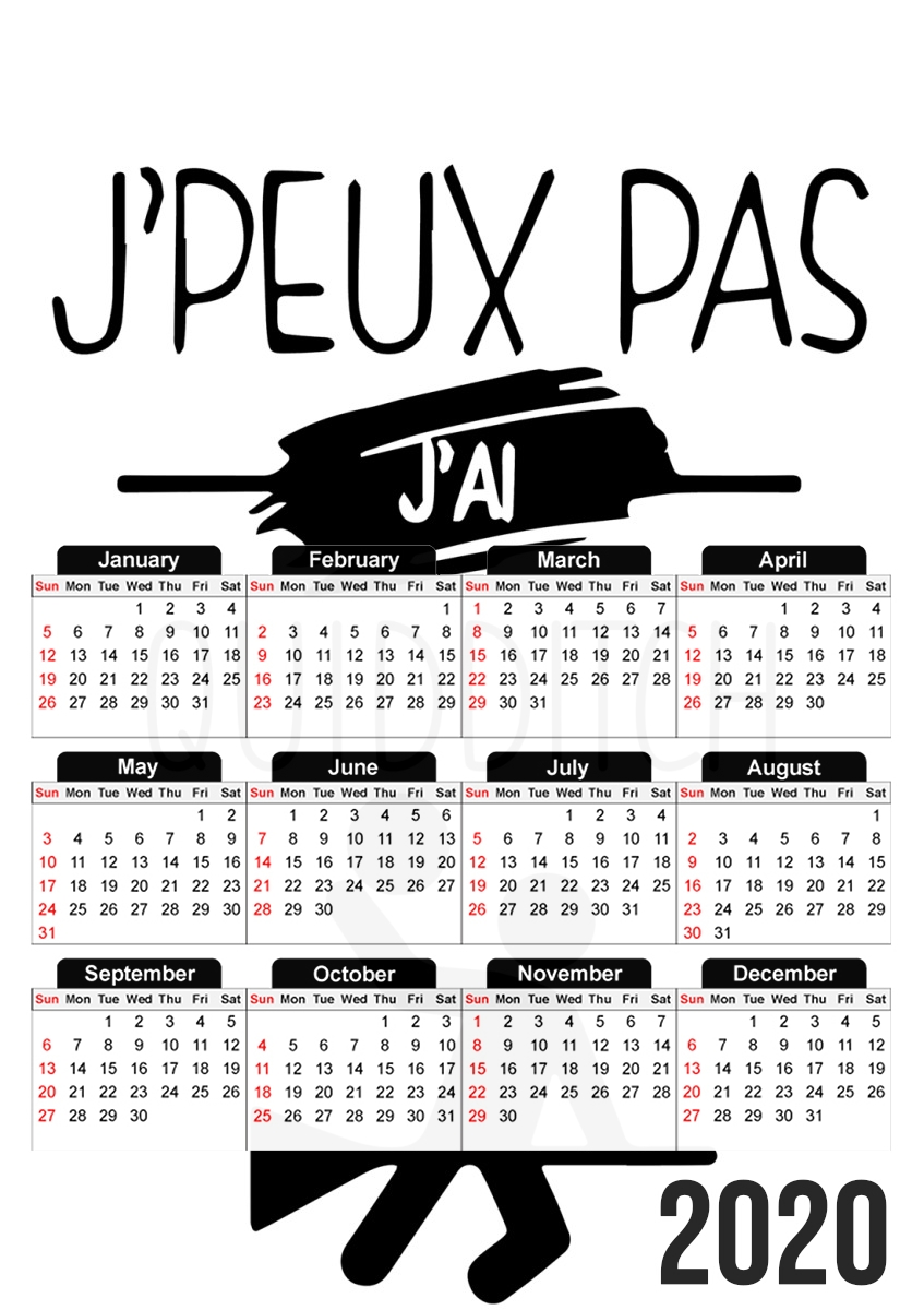 Je peux pas jai Quidditch für A3 Fotokalender 30x43cm