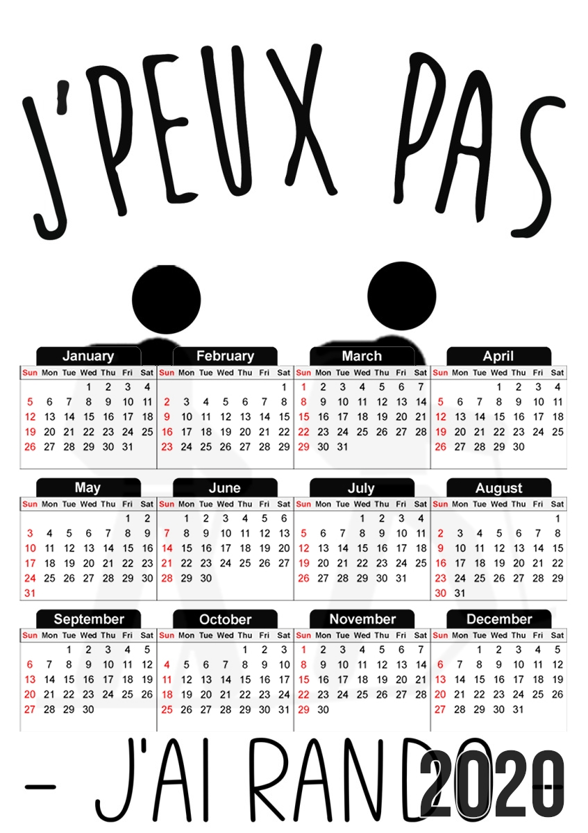 Je peux pas jai randonnee für A3 Fotokalender 30x43cm