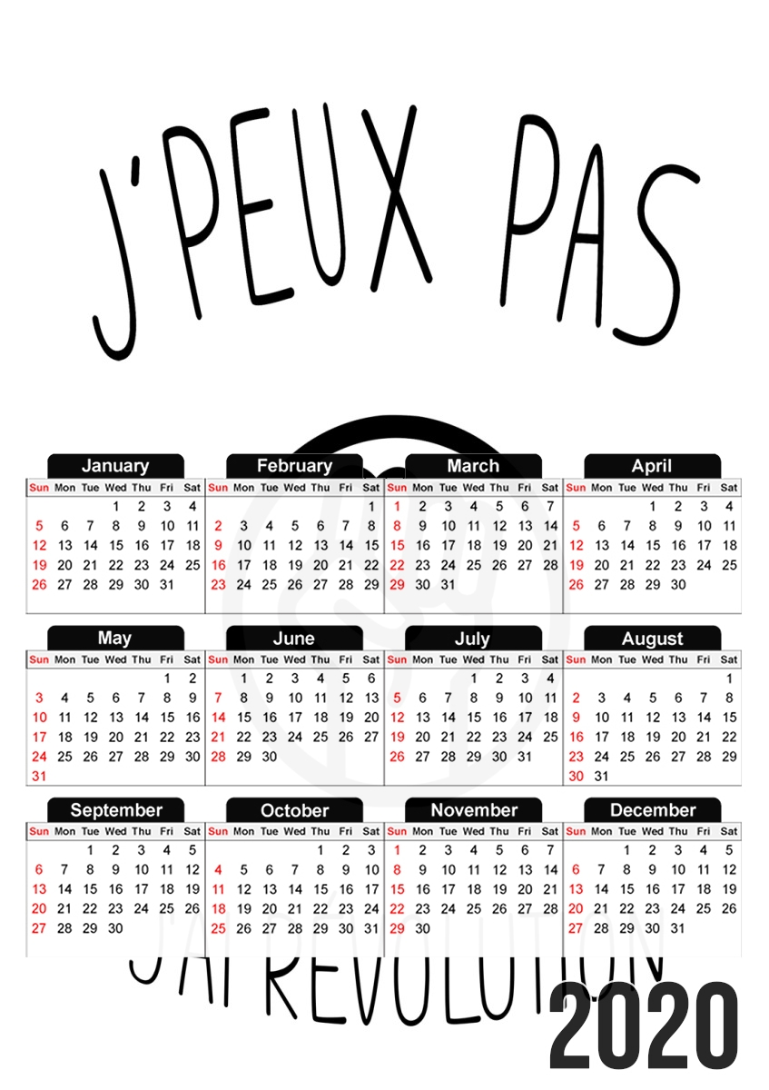 Je peux pas jai revolution für A3 Fotokalender 30x43cm