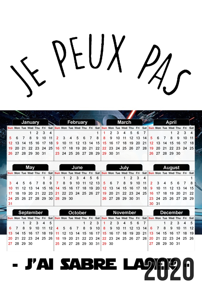 Je peux pas jai sabre laser für A3 Fotokalender 30x43cm