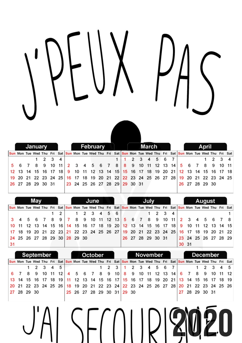 Je peux pas jai secourisme für A3 Fotokalender 30x43cm