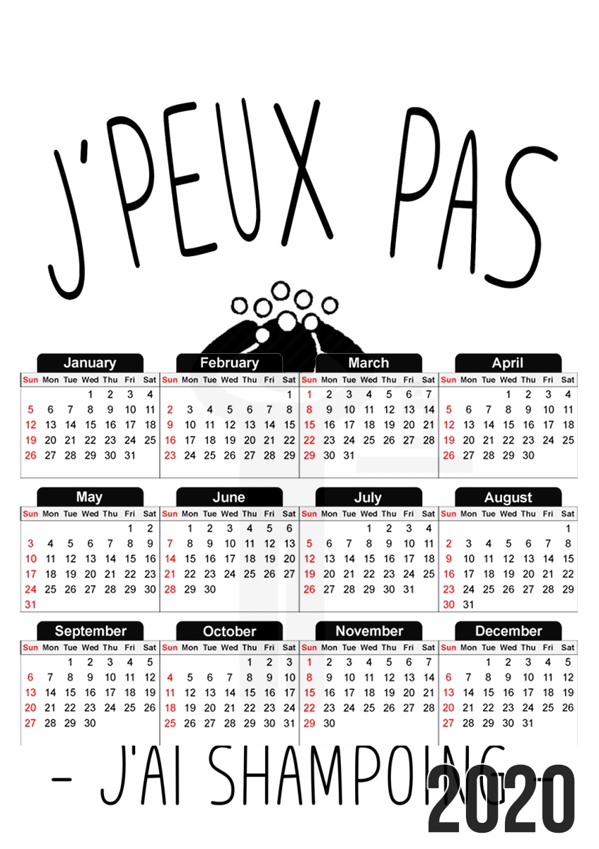 Je peux pas jai shampoing für A3 Fotokalender 30x43cm