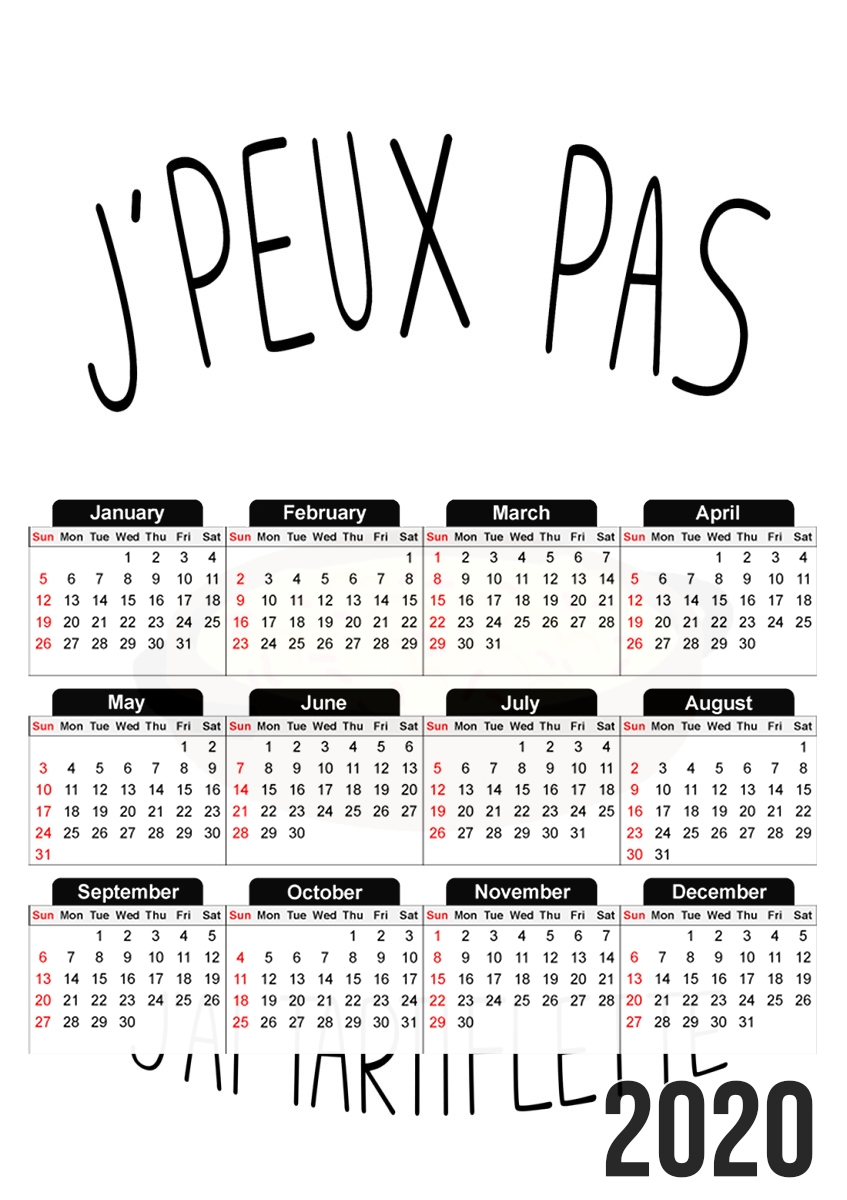 Je peux pas jai tartiflette für A3 Fotokalender 30x43cm