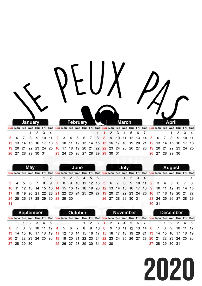 Je peux pas jai techno Festival für A3 Fotokalender 30x43cm