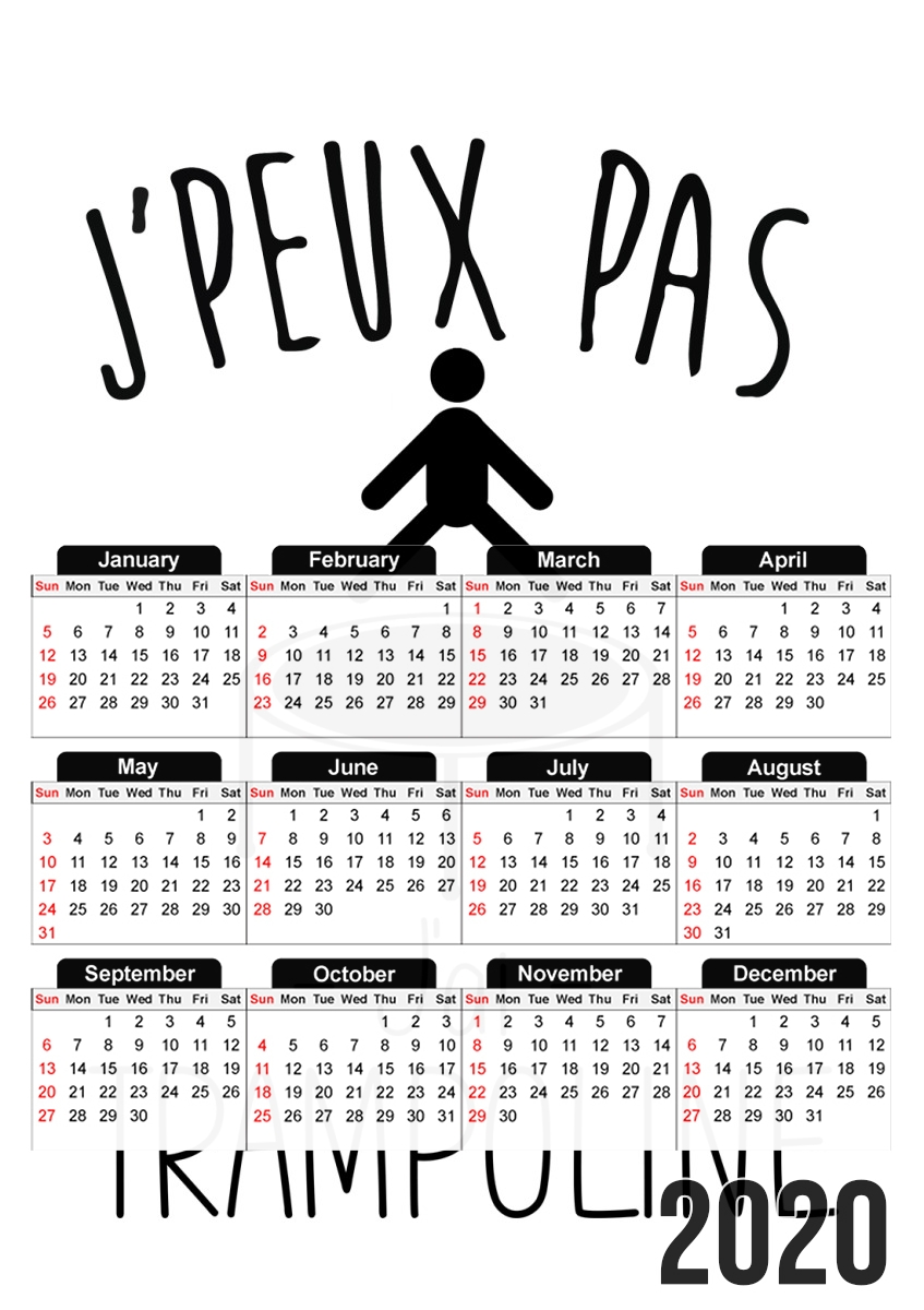 Je peux pas jai trampoline für A3 Fotokalender 30x43cm