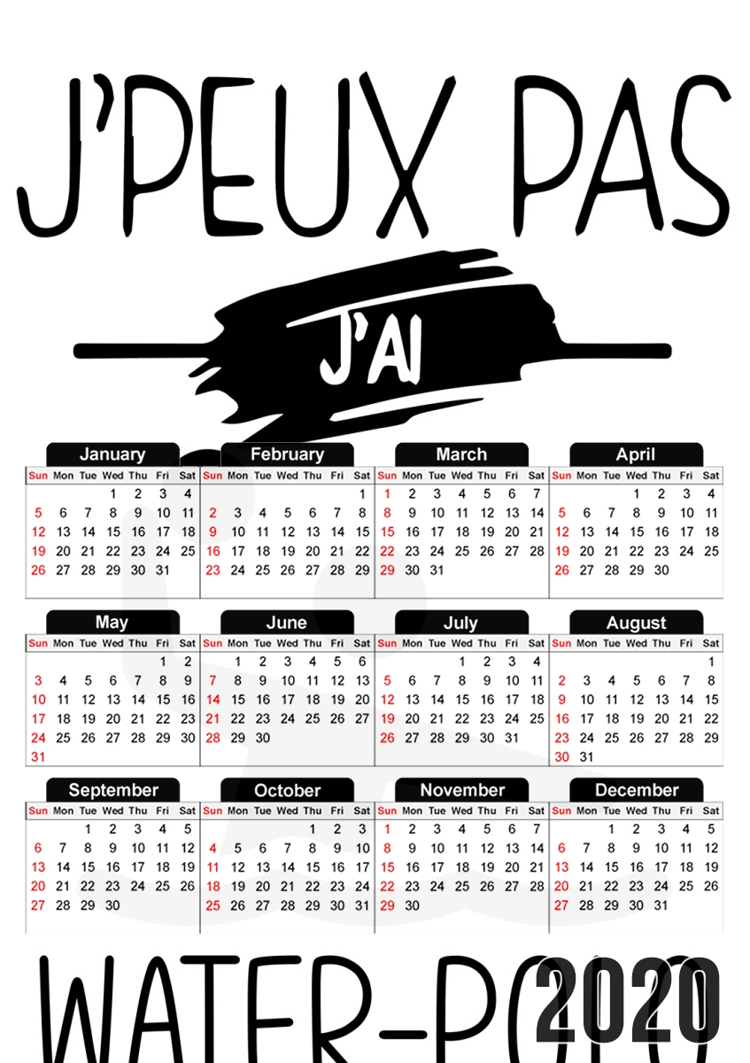 Je peux pas jai water-polo für A3 Fotokalender 30x43cm