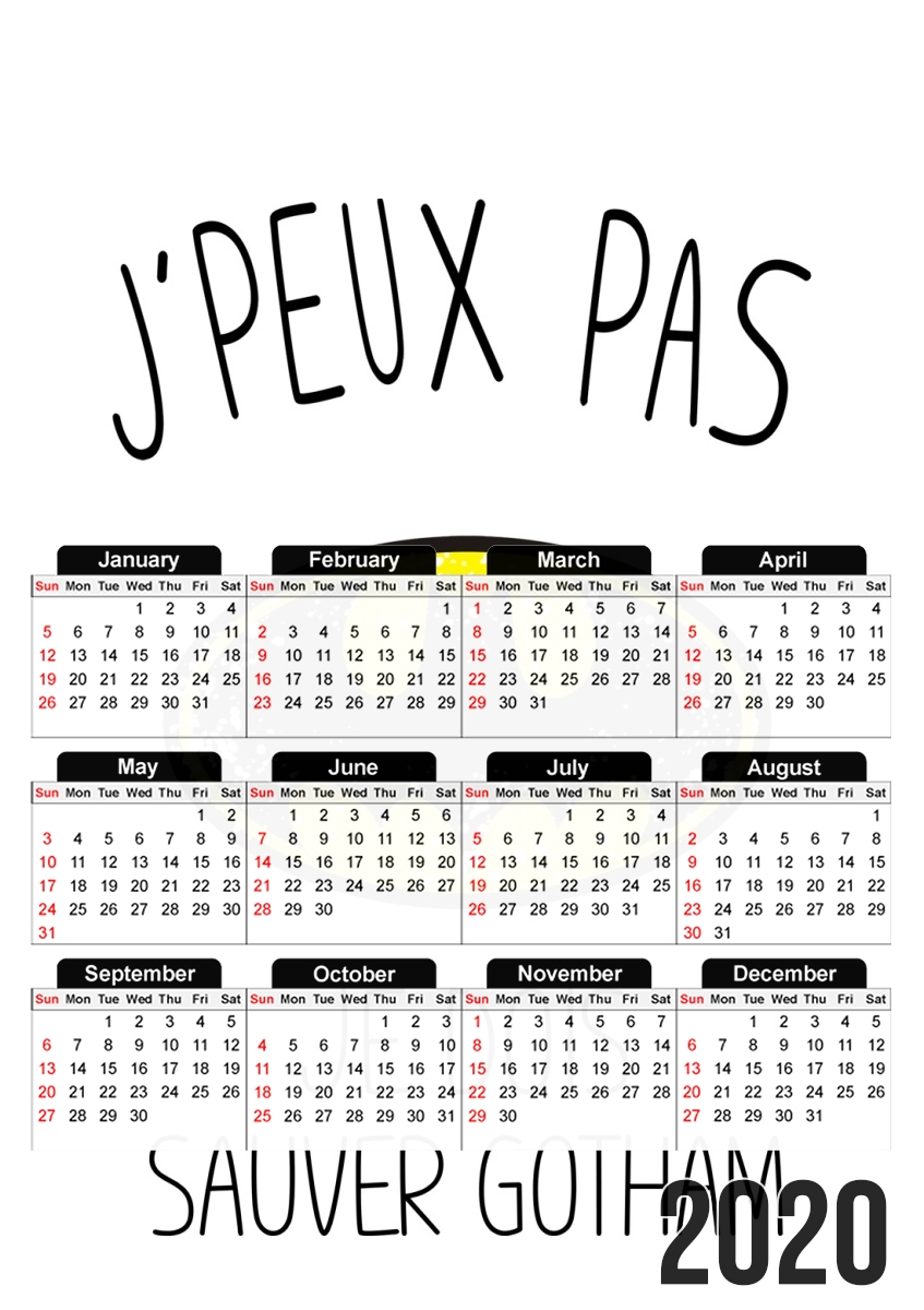 Je peux pas je dois sauver Gotham für A3 Fotokalender 30x43cm