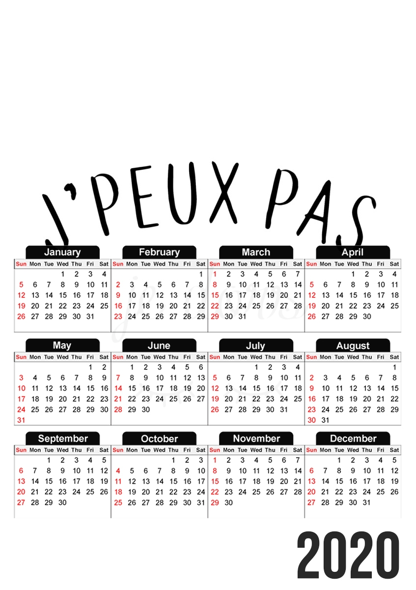 Je peux pas je dors für A3 Fotokalender 30x43cm