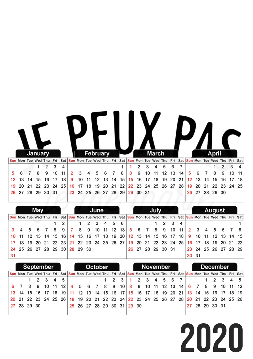 Je peux pas je me marie für A3 Fotokalender 30x43cm